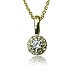 GOLDIE Zlatý prívesok s diamantmi Pollie LPE577.MAS